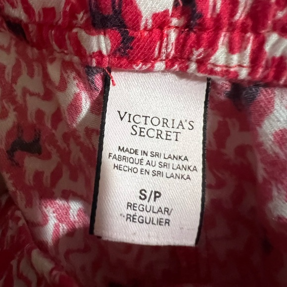 Victoria’s Secret the dreamer flannel pj set size sm deer 🦌 print red & black - Picture 9 of 13